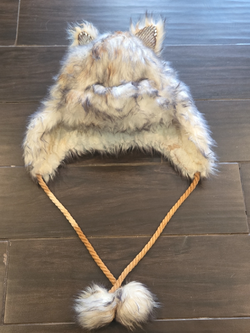 Furry 2YK Faux Fur Animal Ear Trapper Hat NWOT